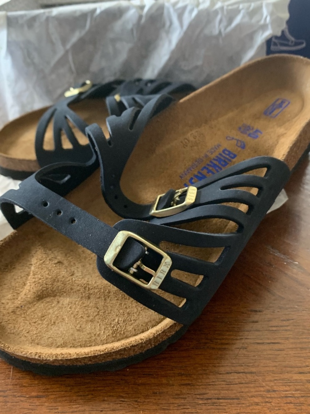 Navy Granada Birkenstock Sandals US SZ9